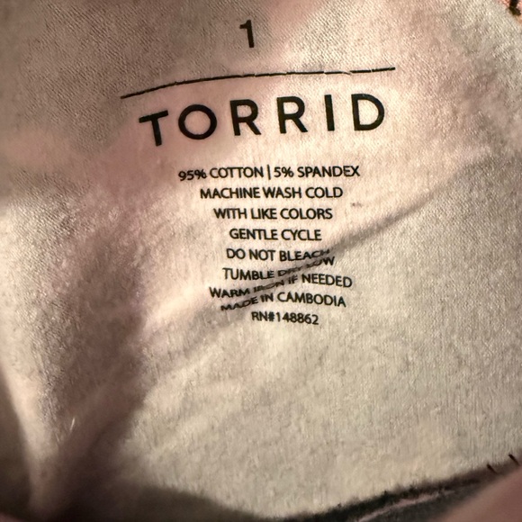 Torrid Pink and Black Tie-Dye Leggings - Picture 3 of 3